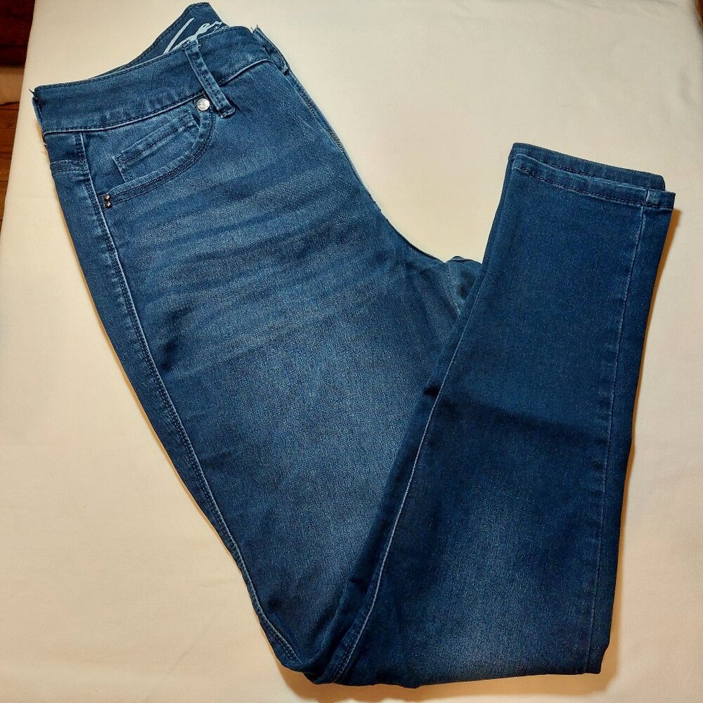 Seven 7 Jeans Womens 8 Blue High Rise Skin Fit Skinny Leg Dark Wash Denim